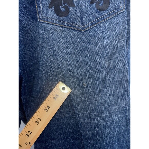 Eight 732 Jeans Mens 38x34 Stretch Embroidered Pockets Straight Leg Y2K Denim - Picture 9 of 10